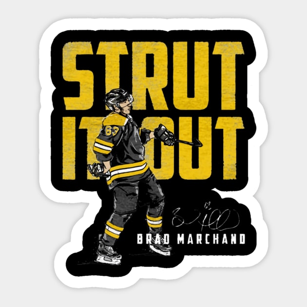 brad marchand notorious strut Sticker by mazihaya pix
